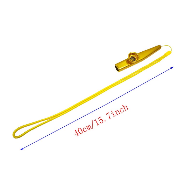 Fartime فارتايم 18 قطعة كازو معدني مع حبال، مع 20 قطعة غشاء كازو فلوت، آلات موسيقية، هدية جيدة للأطفال، رفيق جيد لآلة اليوكليلي، الكمان، الجيتار، لوحة المفاتيح البيانو. - Image 2